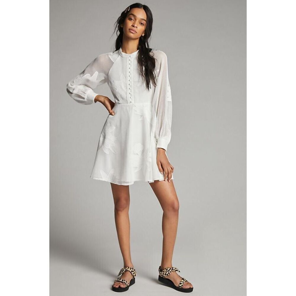 New Anthropologie x Mare Mare Sabine Embroidered Mini Dress sz XS.